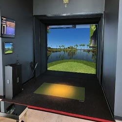 Commercial installation of golf simulator